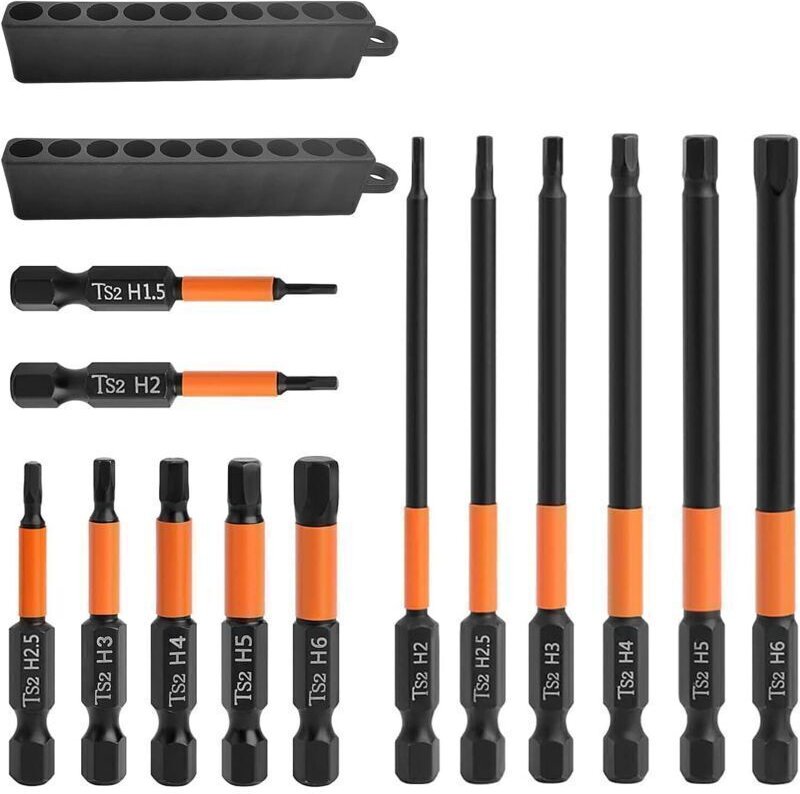 13-teiliges Sechskant-Schraubendreherbit-Set, lange Präzisions-Schraubendreherbits, magnetische Schraubendreherbits, mit...