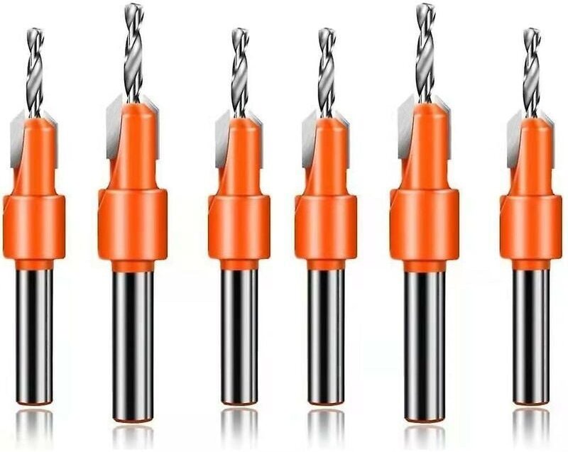 Shining House - Bohrfutter-Set mit 6 konischen Holzbohrern mit Innensechskantschlüssel, Holzbearbeitungsbohrer, Zimmerei...