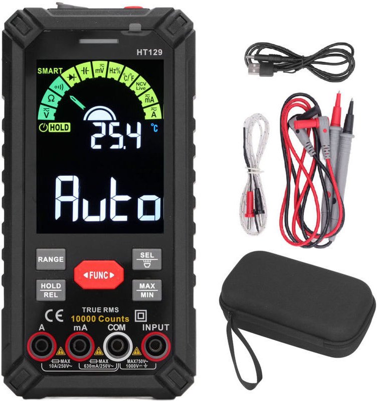Intelligentes digitales Multimeter, hohe Präzision, großes Display, Ohm, Volt, Ampere, Multitester