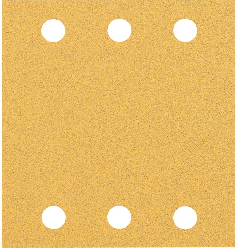 Bosch EXPERT C470 Schleifpapier mit 6 Löchern für Schwingschleifer, 115 x 107 mm, G 80, 10 Stück