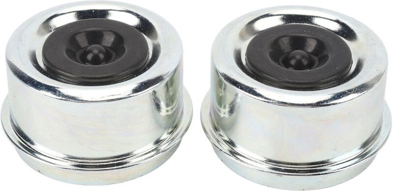 Staubkappe für Anhängerachsen mit 2,44 Zoll Außendurchmesser und Gummistopfen - Universelle Fettkappen für Anhängerlager...