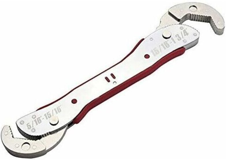 Verstellbarer Multifunktionsschlüssel von 9 bis 45 mm, doppelter rutschfester Edelstahlkopf, universelles Haushaltswerkz...