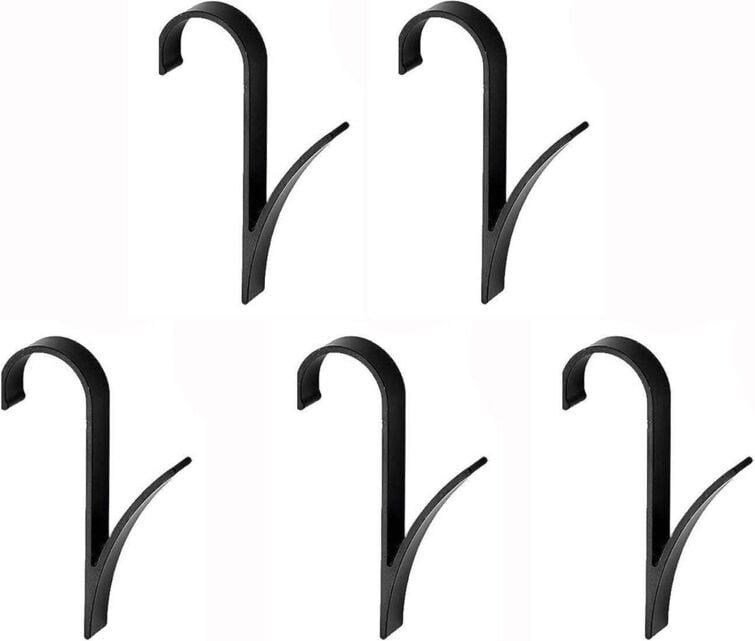 Y haken fur badezimmer - schwarzes aluminium - 5 stk
