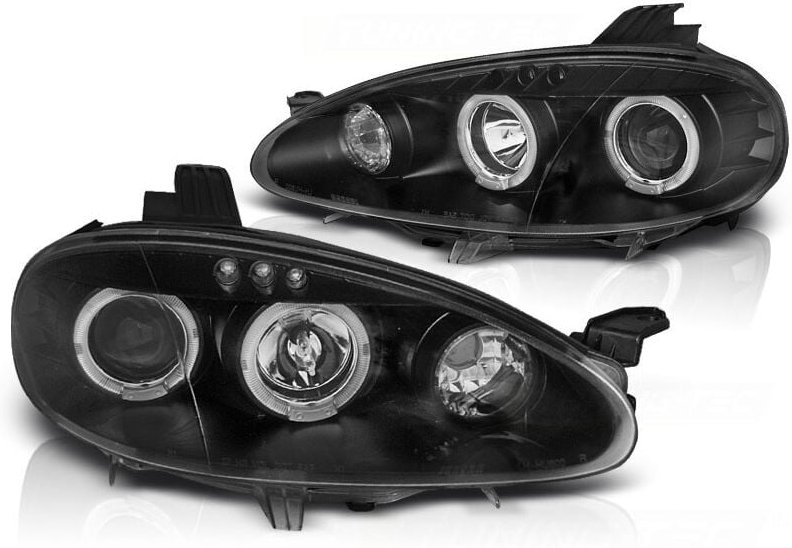 Scheinwerfer Dual Halo Felgen MAZDA MX5 01-05 ANGEL EYES SCHWARZ