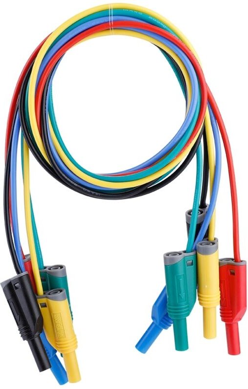 Prüfklemmen und Krokodilklemmen, 5 Stück P1050-1 4-mm-Batterieprüfleitung – Weiches Silikon-Sicherheits-Bananenkabel-Set...