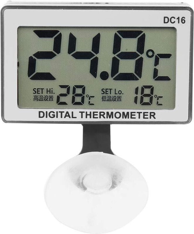 Digitales LCD-Aquariumthermometer, DC16 Digitales LCD-Aquariumthermometer, wasserdichtes Temperaturthermometer für Aquar...