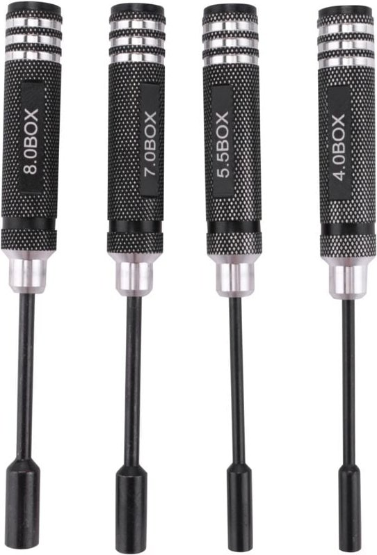 4-teiliges Sechskant-Steckschlüssel-Schraubendreher-Werkzeugset für RC-Hubschrauber, Boote, RC-Autos, Metallschraubendre...