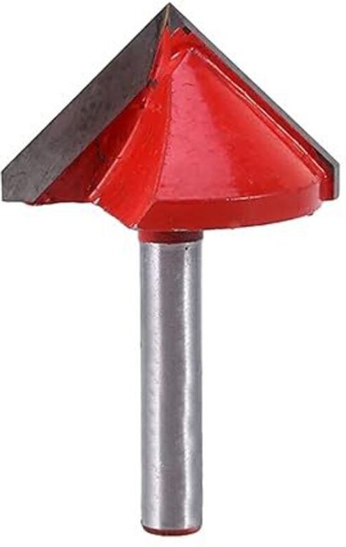 Thumbnail - V Nutfräser V Formfräsen Holzschneider Messer CNC Fräser Wolframstahl Graviermaschine Fräser 90 Grad 6 mm Schaft 32 mm F...