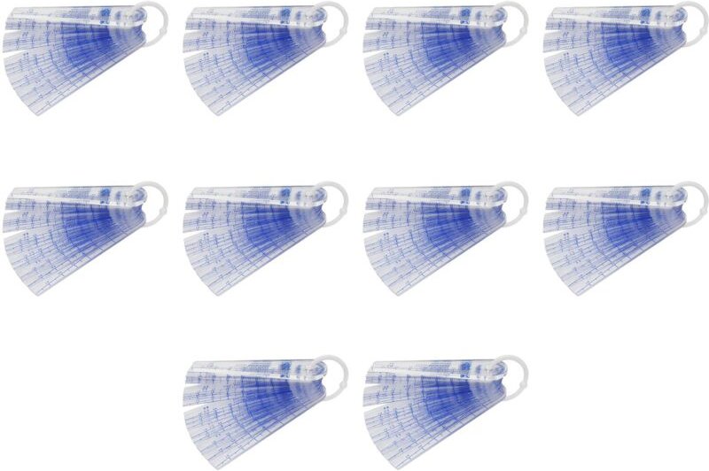 10X Fühlerlehre Aus Kunststoff, 0,05 mm Bis 3 Mm, Metrisches Spaltmessgerät, 21 Blatt