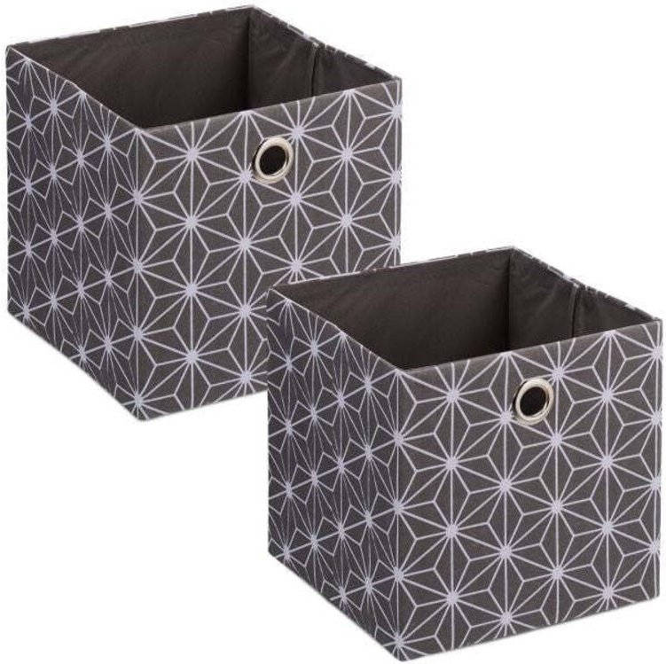 Graue aufbewahrungsbox im 2er set