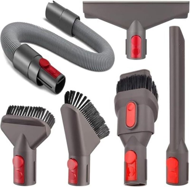 6 Stücke Zubehör Set Ersatz für Dyson Bürste mit Verlängerungs-Schlauch Düse Set für Dyson GEN5 G5 V15 V12 V11 V10 V8 V7...