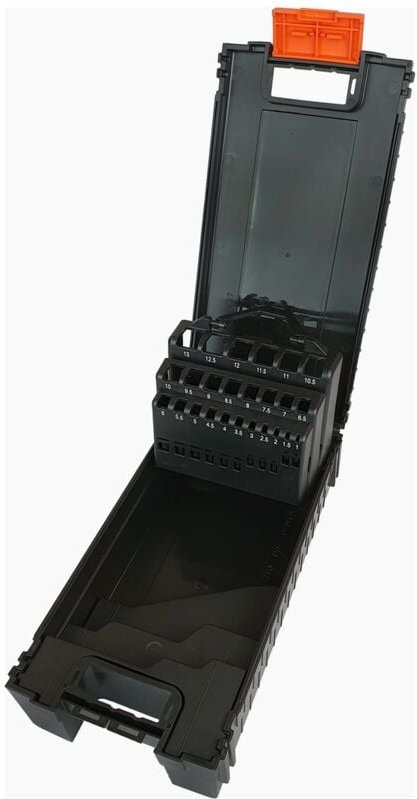Projahn Leerkassette 25-teiligen Bohrer-Satz 947 schwarz VS reinorange (RAL2004) Außenmaße: 112x217x62 mm