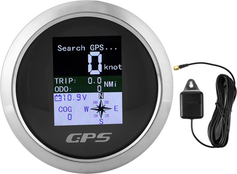 Digitale Geschwindigkeitsmesser, 85-mm-GPS-Tachometer für Auto, Boot, Ingenieur, wasserdichte digitale Edelstahl-Anzeige...