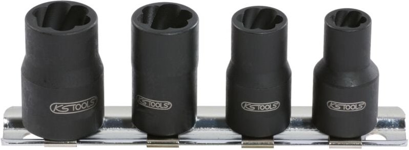 1/4' Spiral-Profil-Stecknuss-Satz, 4-tlg, 8-13mm