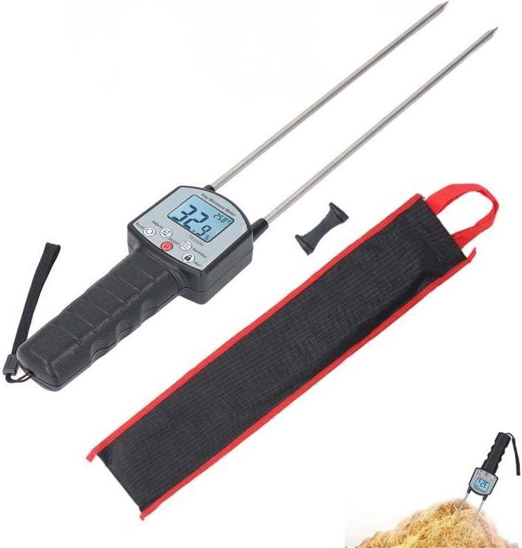 Vtizikl Humidimètre de Foin, Outils LCD Numériques Humidimètre 5-90% Testeur D'humidité du Grain Analyseur de Teneur en ...