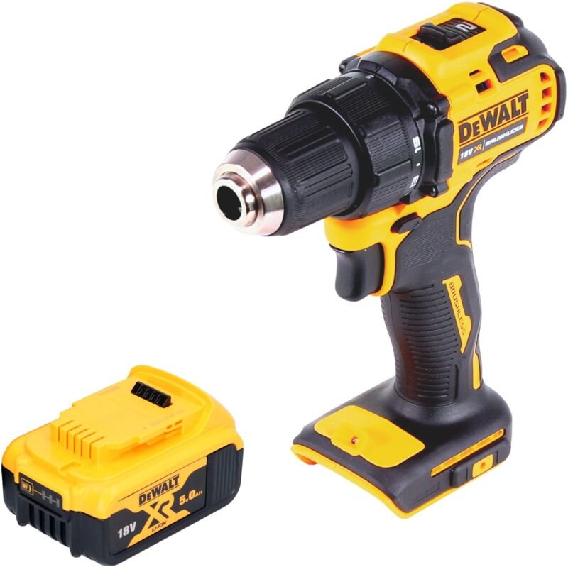 DeWalt DCD 708 N Akku Bohrschrauber 18 V 65 Nm Brushless + 1x Akku 5,0 Ah - ohne Ladegerät