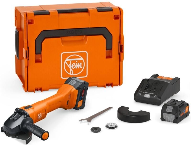 Akku-Winkelschleifer ø 125 mm ccg 18-125-12 as Set ProCore / 2x 8,0 Ah ProCORE + Ladegerät im Koffer - 71221662000 - Fei...