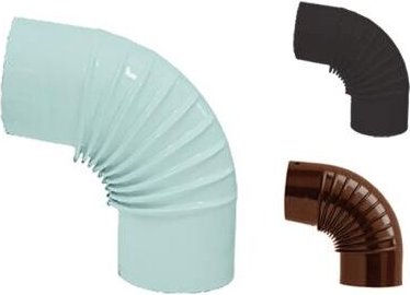 Emaillierter Bogen Ø Cm 12 90° Weiß - 1 Stk