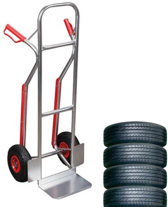 Toolland Sackkarre, mit Sicherheitsgriffen, Aluminium, Silber, Tragkraft 150 kg