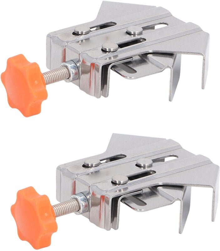 2 Stück 90°-Winkel-Eckklemmen aus Edelstahl, verstellbares Eckklemmwerkzeug für Holzbearbeitung, Bilderecken und Schrank...