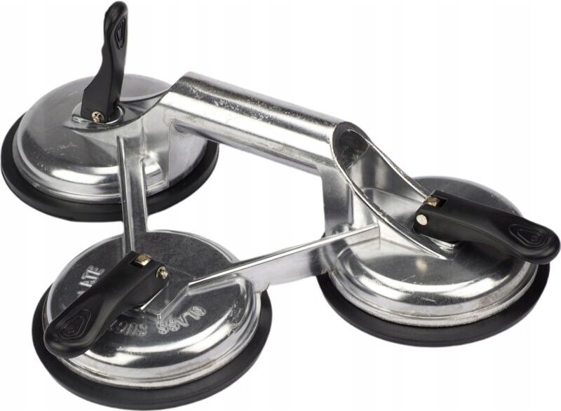 Aluminium-Saugnapf für Glas, 3-fach, 120 mm