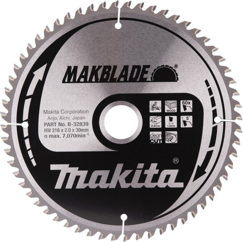 Sägeblatt makblade 216x30x60Z - Makita