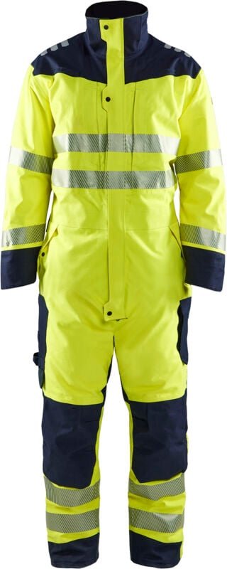 Arbeitsanzug Winter Multinorm 6317 - Neon Gelb / Marine XL