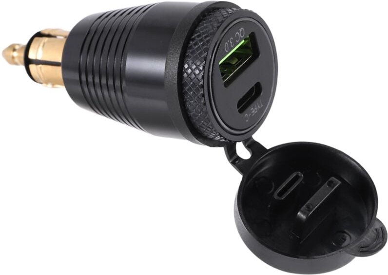 Motorrad DIN Stecker Wasserdichtes LadegeräT ein QC3.0 USB & Typ C 30W Netzteil Adapter Buchse