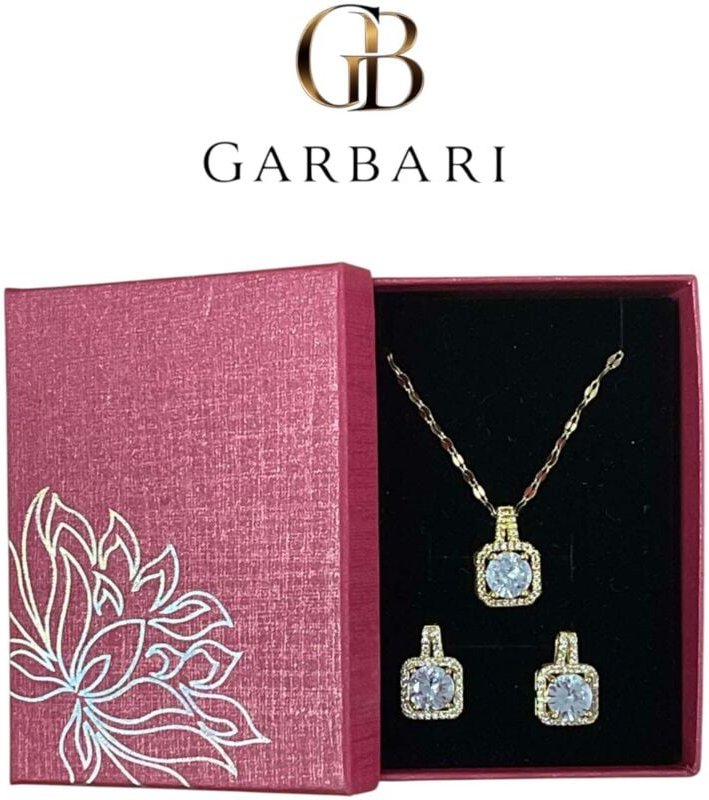 Goldene Halskette mit Zirkonia – eleganter Anhänger mit Kristall