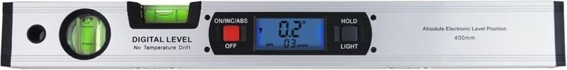 360° Digitaler Neigungsmesser, mit Magneten, Hintergrundbeleuchtung, vertikaler und horizontaler Luftblase, für Bau, Zim...