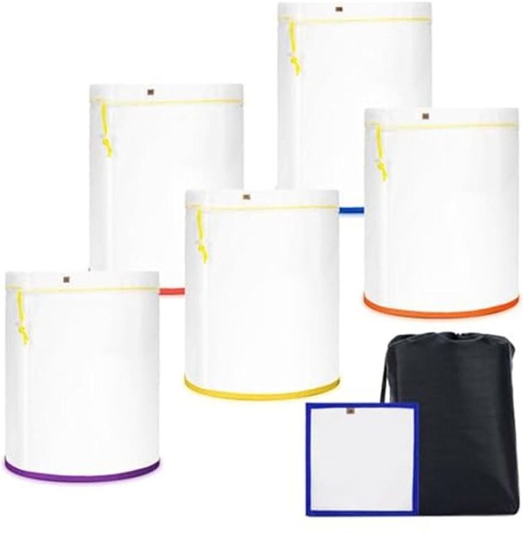 5er-Pack 5-Gallonen-Filterbeutel aus Vollgewebe, 5-Gallonen-Beutel, feines Nylongewebe, für Eimer, Beutel mit Öffnung