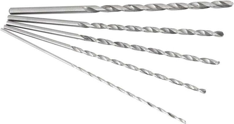 XVX - Extra langer 2-5 mm HSS-Spiralbohrer mit geradem Schaft für Holz