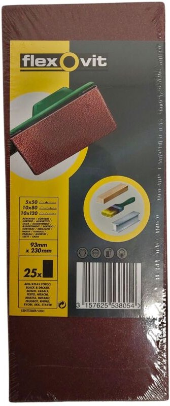 25 x Schleifpapier für Schwingschleifer Set verschiedene Körnungen Vorteilspack