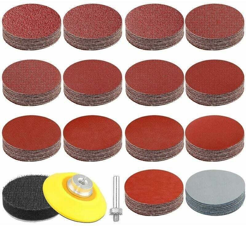 Thumbnail - 140-teiliges Schleifpapier-Set mit Klettverschluss, Körnung 50 mm, 60, 80, 100, 120, 180, 240, 320, 400, 600, 800, 1000,...