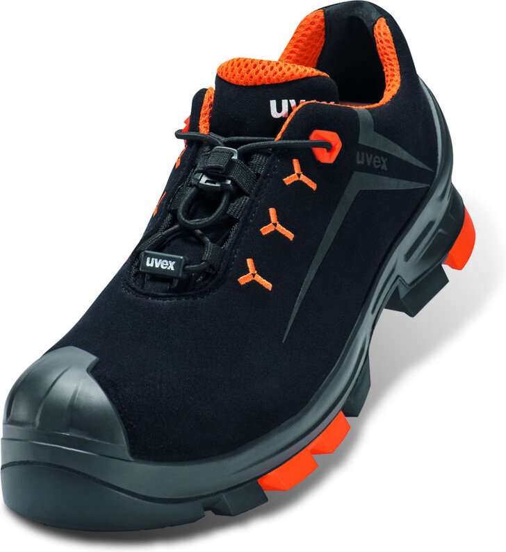 Uvex 2 Arbeitsschuhe - Sicherheitshalbschuhe S3 SRC ESD - Orange-Schwarz - Weite 14 / Extra Breit: 43