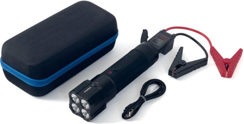3in1 Auto Starthilfe + 8000mAh Power Bank + LED Taschenlampe - Schwarz
