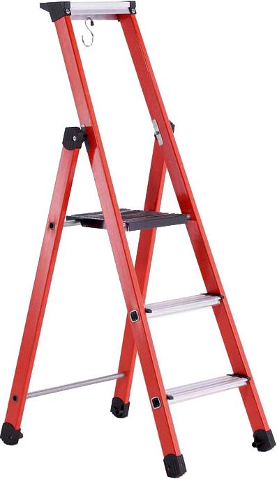 Zarges - EFAmix s Kunststoff-Stufen-Stehleiter, in GFK-Mischbauweise 40431 Arbeitshöhe:2,70m