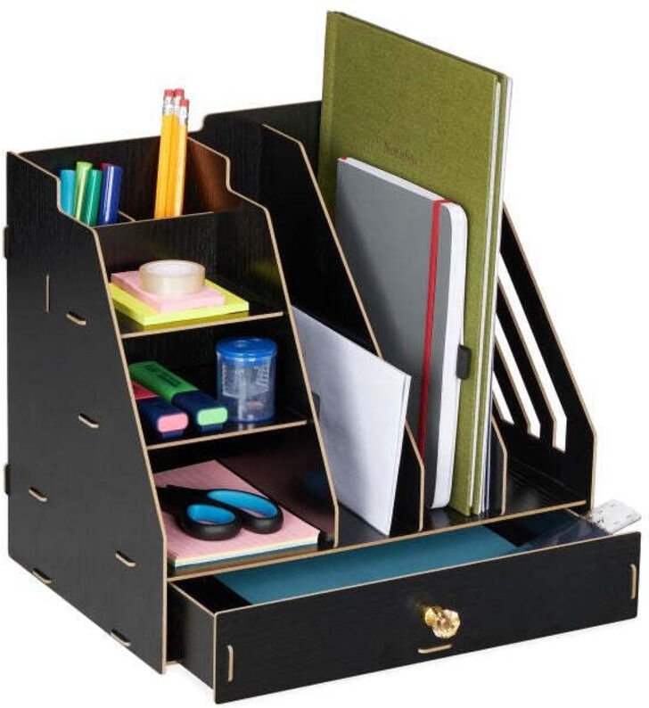 Desk organiser with compartments