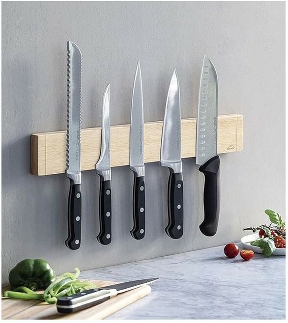 Magnetischer Messerhalter aus Gummiholz, Länge 45 cm