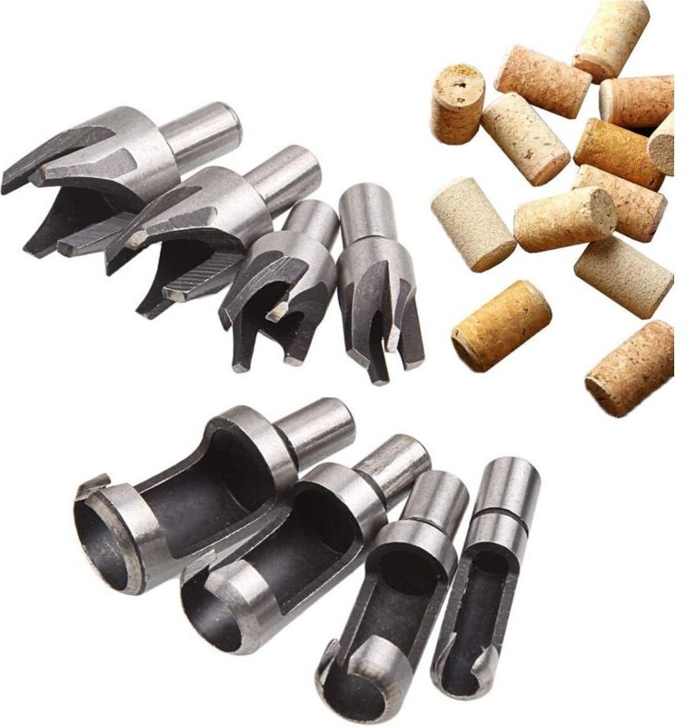 Wood Trunnion 8PCS HSS Holzbohrer Holzdübelschneider Holzschneidwerkzeug Dübelbits Holzdübelschneider Bohrer 6mm/10mm/13...