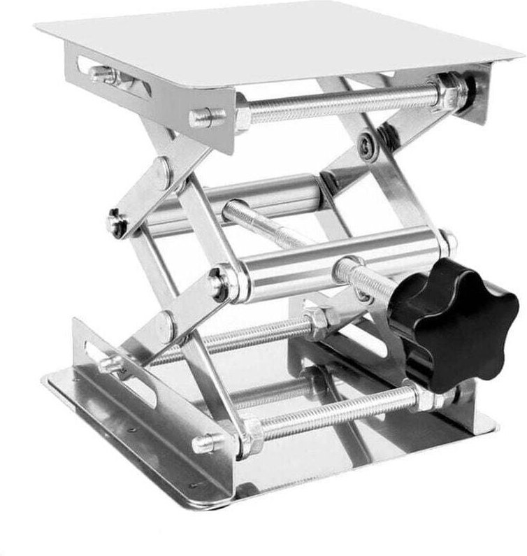 Labor-Hebetisch, Labor-Hebeplattform aus Edelstahl, verstellbarer Laborhub 45–150 mm, Labor-Hebeplattform 100 mm x 100 m...