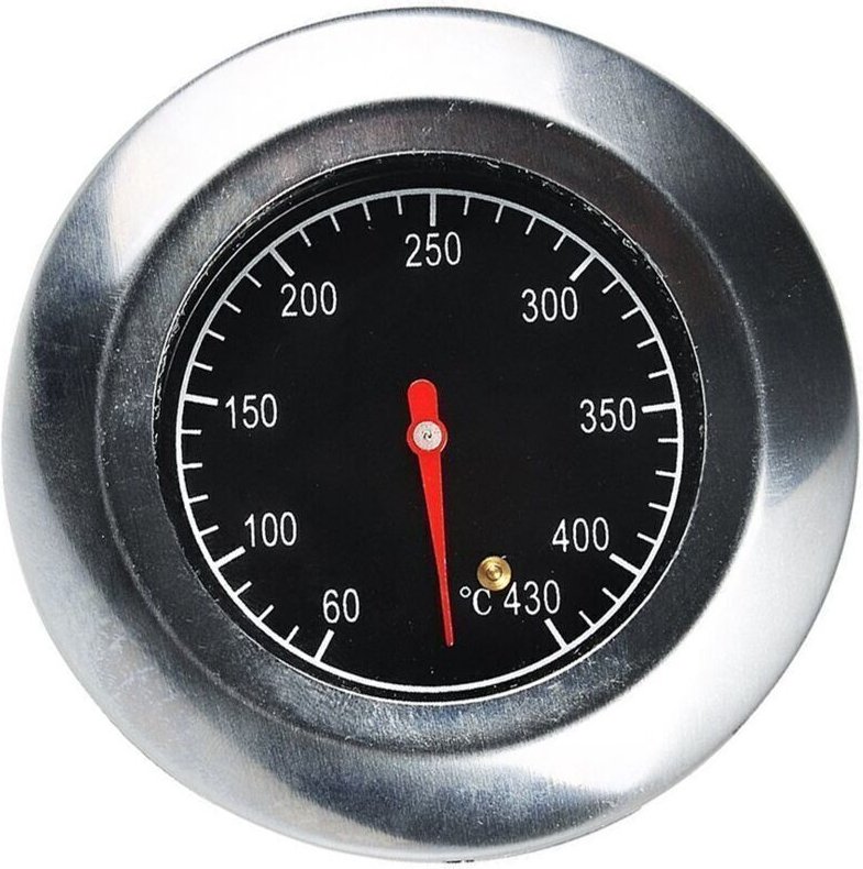 Edelstahl-Thermometer, Metall-Thermometer, für Edelstahl-Gasgrills (60 °C - 430 °C)