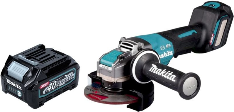Makita GA 044 GD1 Akku Winkelschleifer 40 V max. 125 mm X-LOCK Brushless + 1x Akku 2,5 Ah - ohne Ladegerät