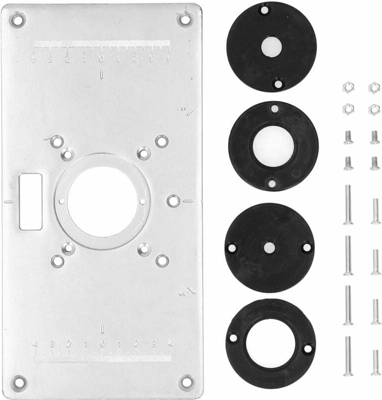 Wendebrettfräser, Einlegeplatte aus Aluminiumlegierung für Holzfrästische, Zubehör für die Holzbearbeitung.