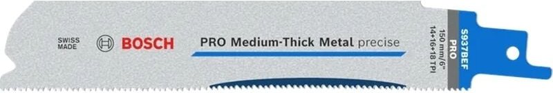 Pro Säbelsägeblatt Medium-Thick Metal precise S937BEF, 1,1 x 25 x 150 mm, 25-tlg. - Bosch