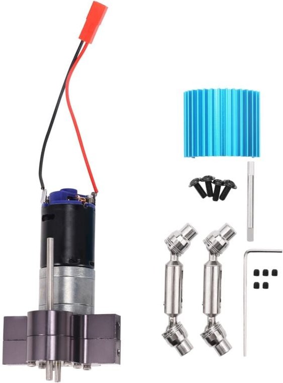 Metall Getriebe 370 Motor mit Antriebs Welle Upgrade ZubehöR für C14 C24 B24 B36 MN D90 MN99S RC Auto,