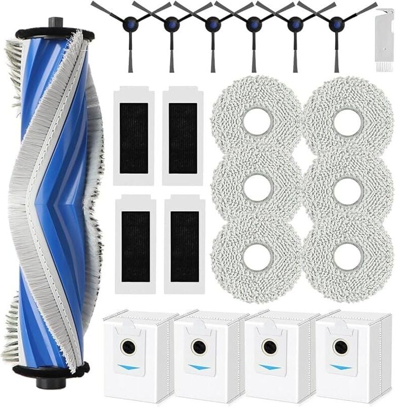 Ersatzteile für den Staubsauger ECOVACS DEEBOT T30S/T30S Pro, Zubehörset inklusive 1 Hauptbürste und 4 Filtern