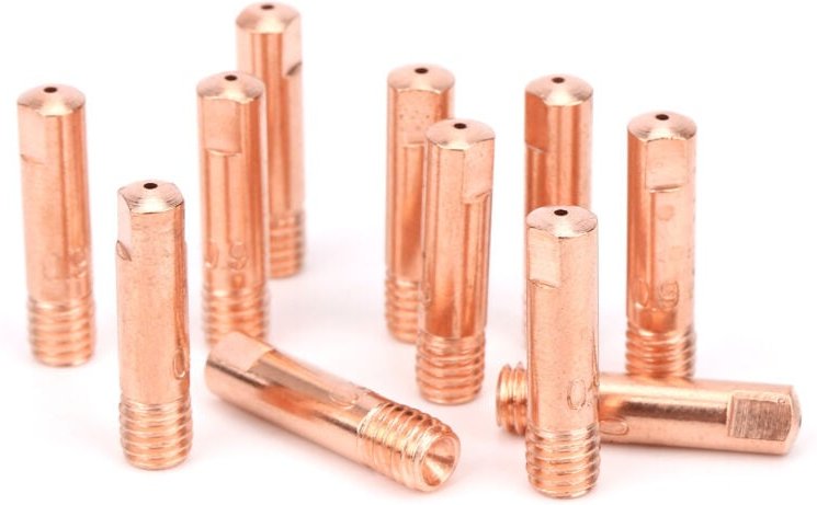 MIG-Schweißdüsen, 60 Stück MIG-Schweißdüsen Kupferleitdüse für Schweißzubehör 15AK x 0,9, 60 Stück MIG-Schweißdüsen.