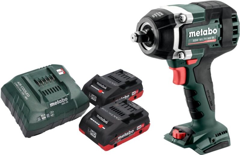 Metabo SSW 18 LTX 800 BL Akku Schlagschrauber 18 V 800 Nm 1/2" Brushless + 2x LiHD Akku 4,0 Ah + Ladegerät