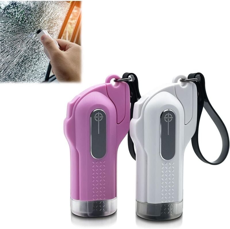 Notfallhammer für Auto, Bus, Scheibenbrecher, Rettungswerkzeug, Gurtschneider, 2-in-1-Notfallhammer mit Gurtschneider, S...